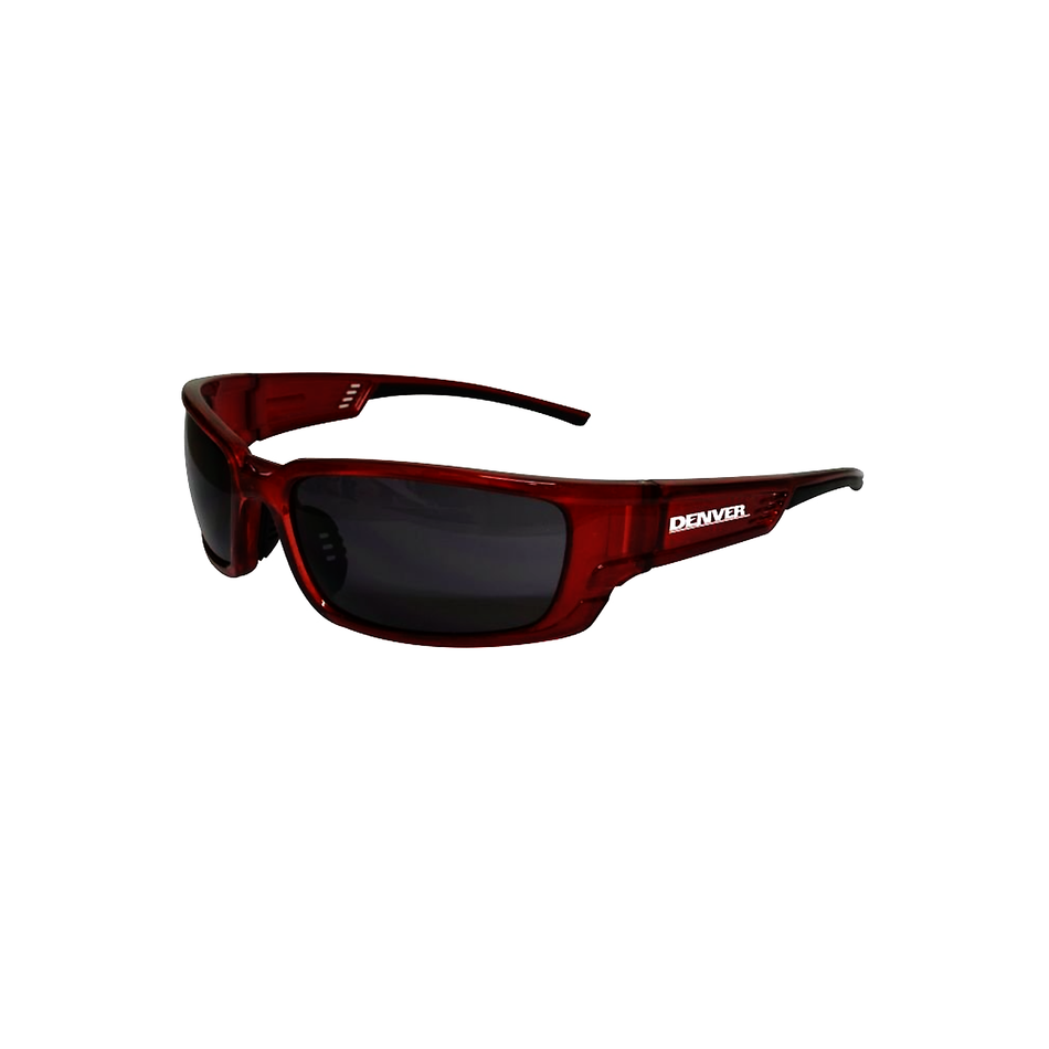 Maxisafe DENVER Premium Safety Glasses Red Frame Smoke Lens