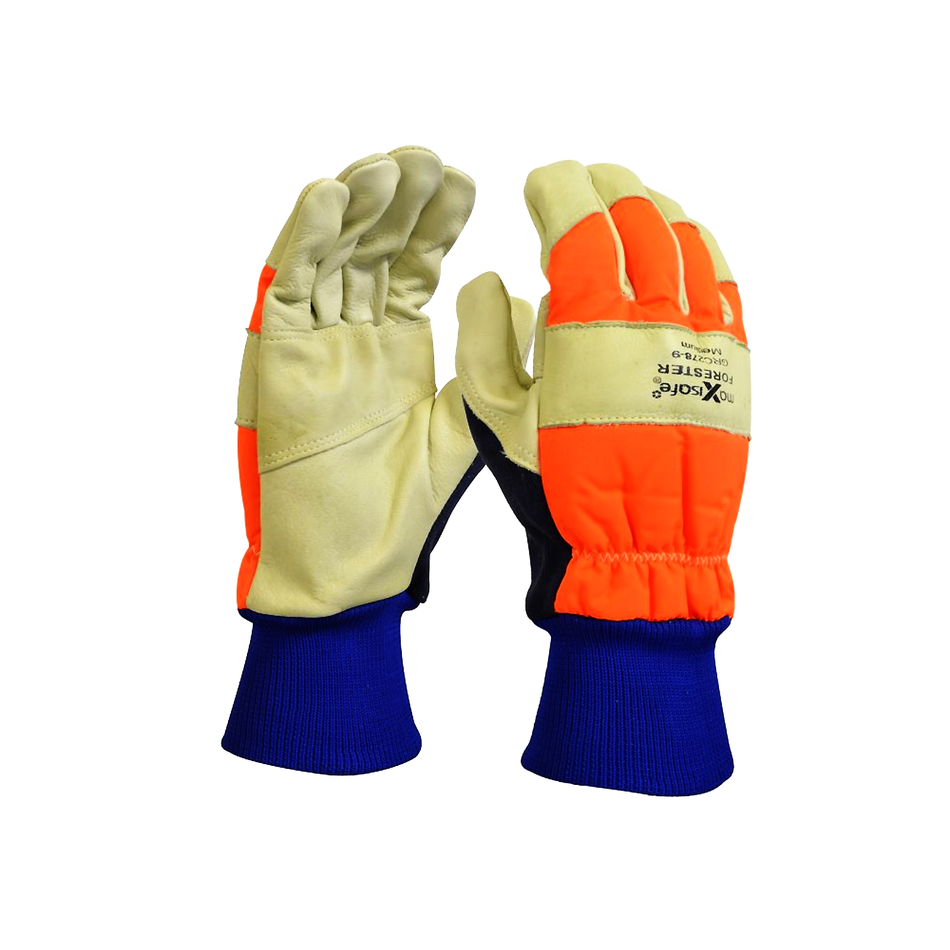 Maxisafe Forester Premium Cow Grain Chainsaw Gloves