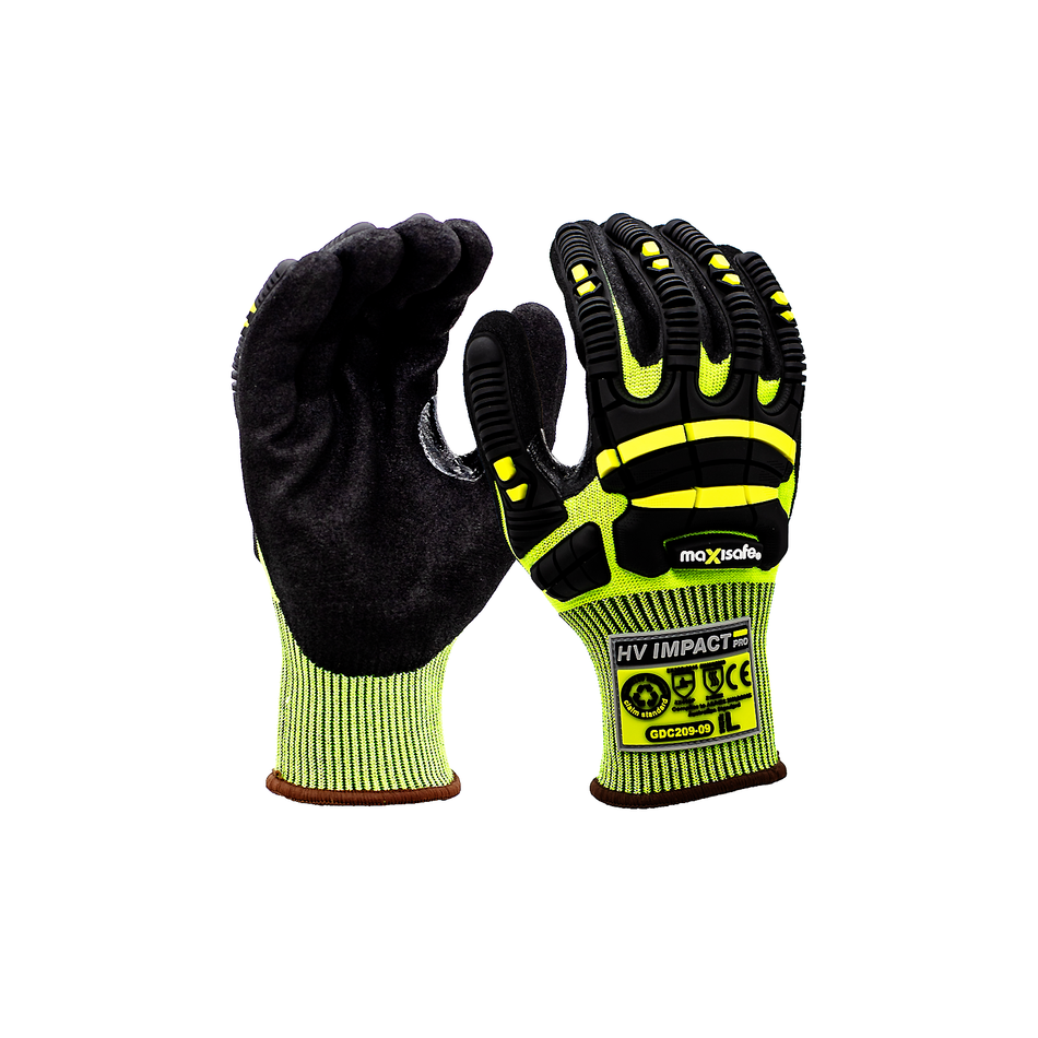 Maxisafe G Force Hi Vis Impact Cut D Glove