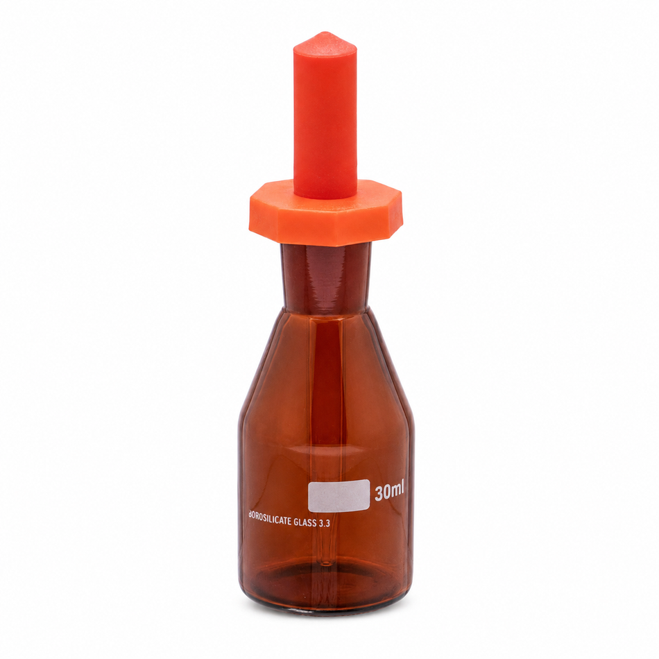 Bottle, Dropping Bottles with Rubber Teat, PP Stopper & Glass Dropper (Amber)