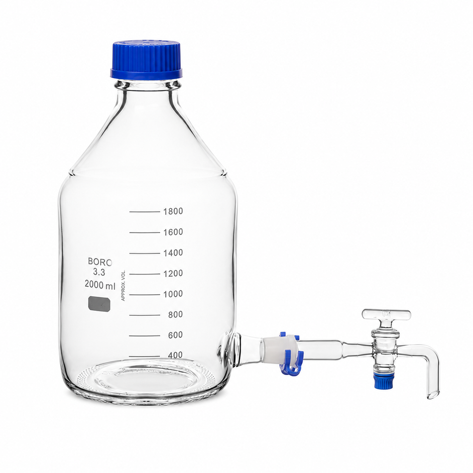 Aspirator Bottle with GL 45 Screw Cap and Stopcock