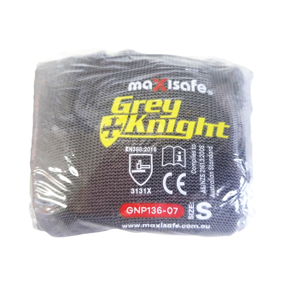 Maxisafe Grey Knight Nylon PU Coated Nylon Glove Vend Packaging