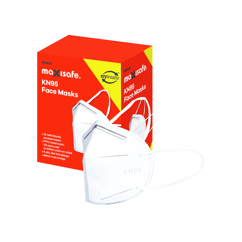 Maxisafe KN95 Flatfold Mask with Earloops