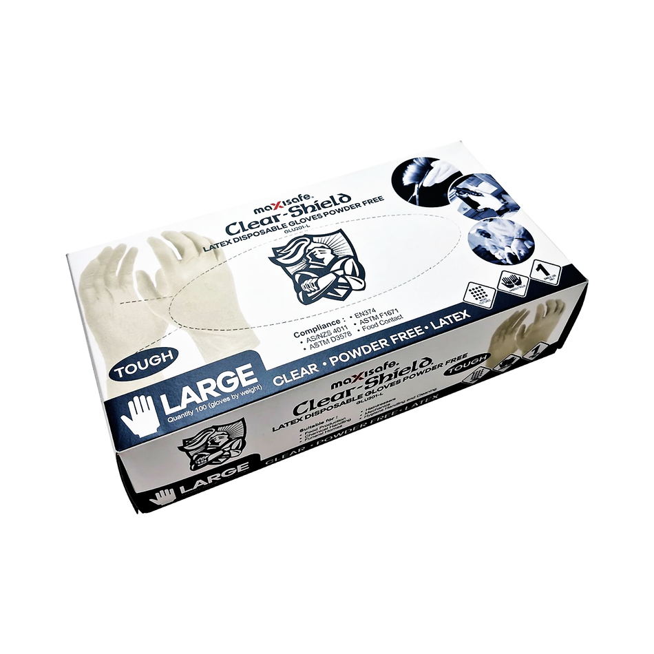 Maxisafe Latex Disposable Gloves Powder Free