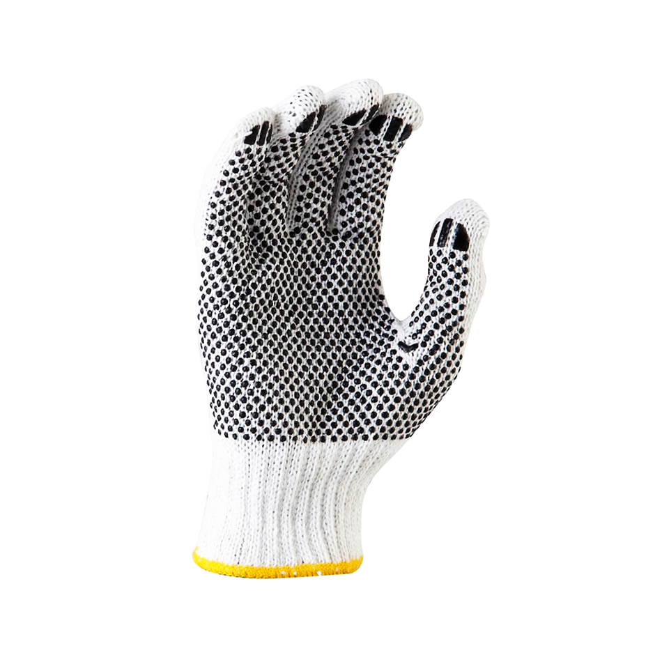 Maxisafe Bleached Knitted Poly Cotton Polka Dot Glove