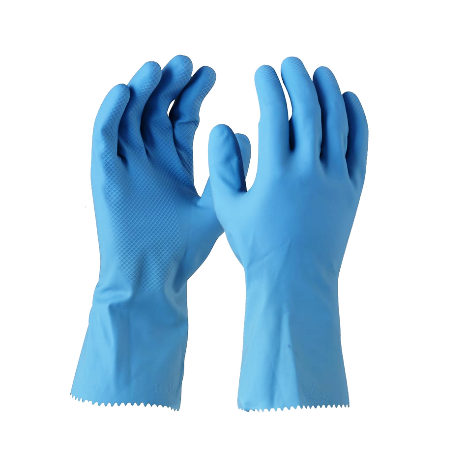 Maxisafe Blue Latex Silverlined Glove