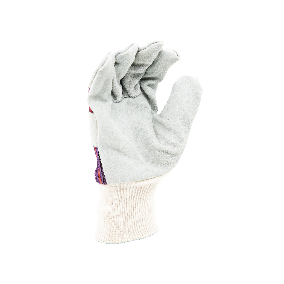 Maxisafe Candy Stripe Leather Glove with Knitted Wrist