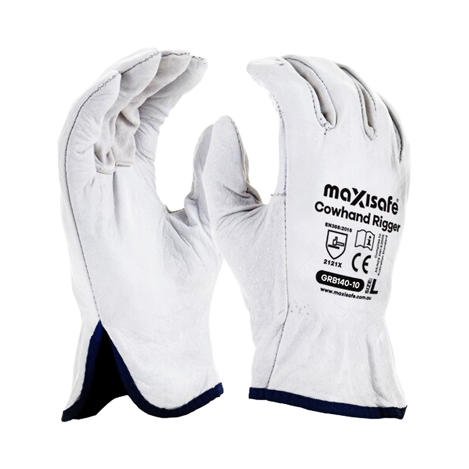 Maxisafe Natural Full Grain Leather Rigger Glove