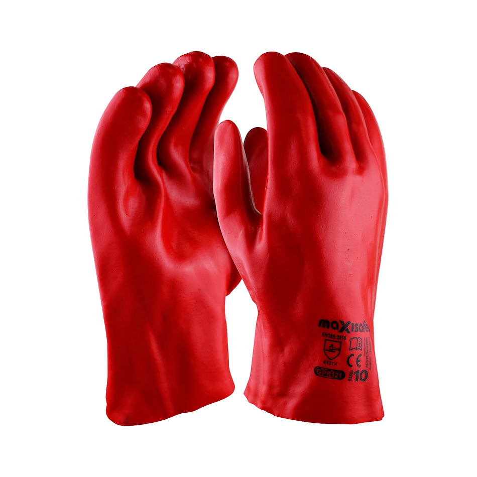 Maxisafe Red PVC Gauntlet 27cm