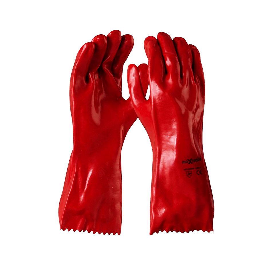 Maxisafe Red PVC Gauntlet 35cm