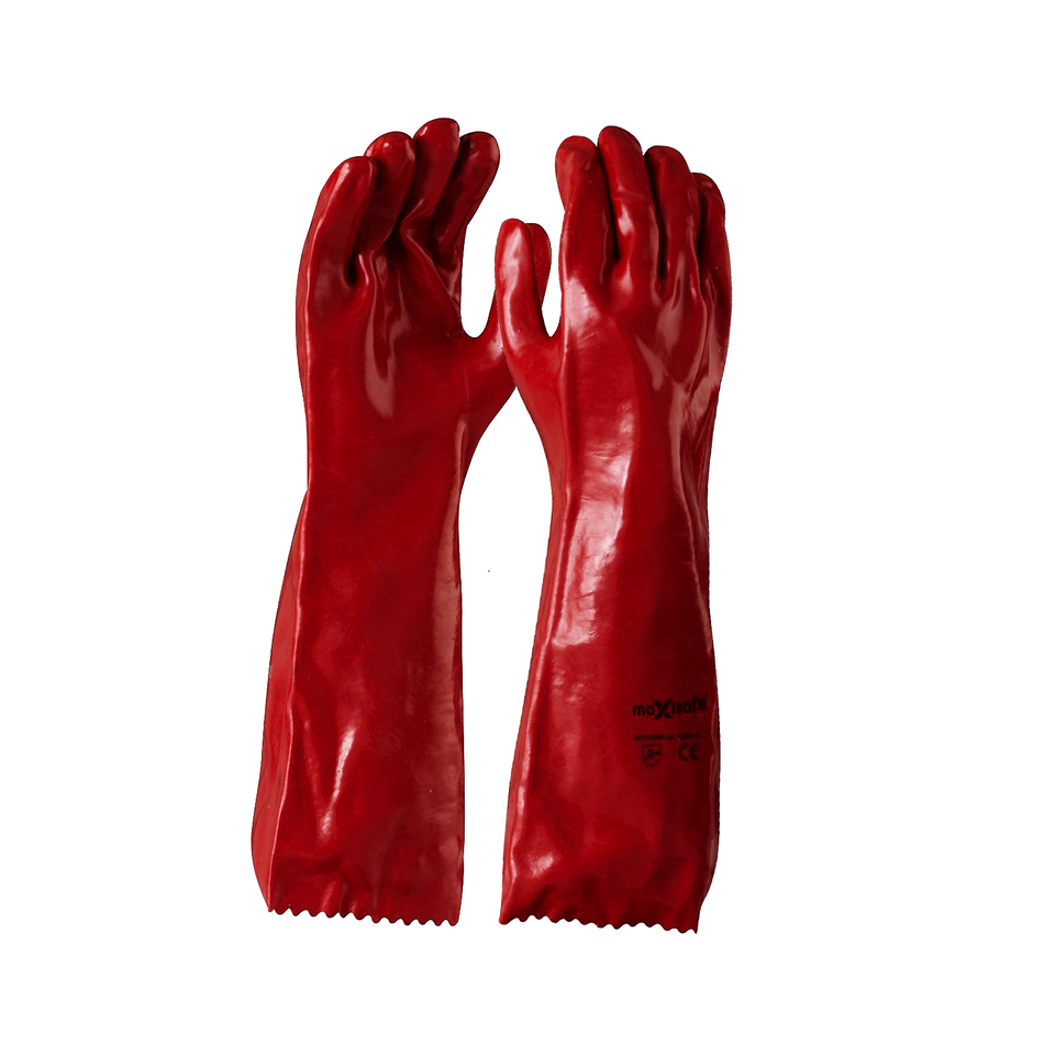 Maxisafe Red PVC Gauntlet 45cm