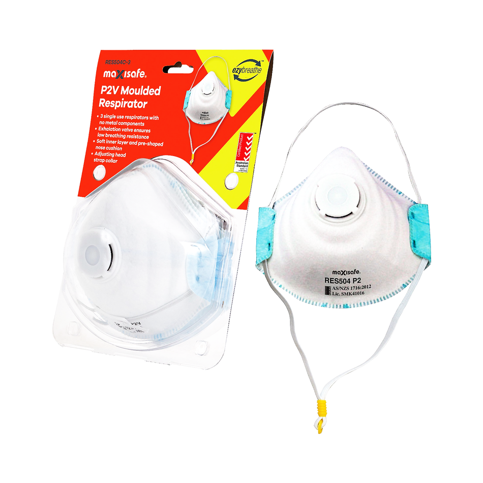 Maxisafe P2 Dust Mask with Valve Card of 3