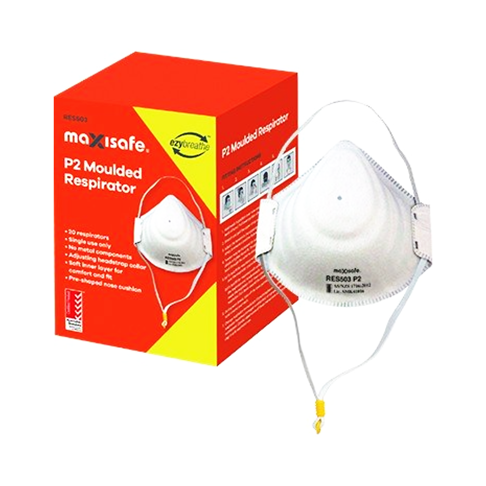 Maxisafe P2 Moulded Dust Mask Box 20