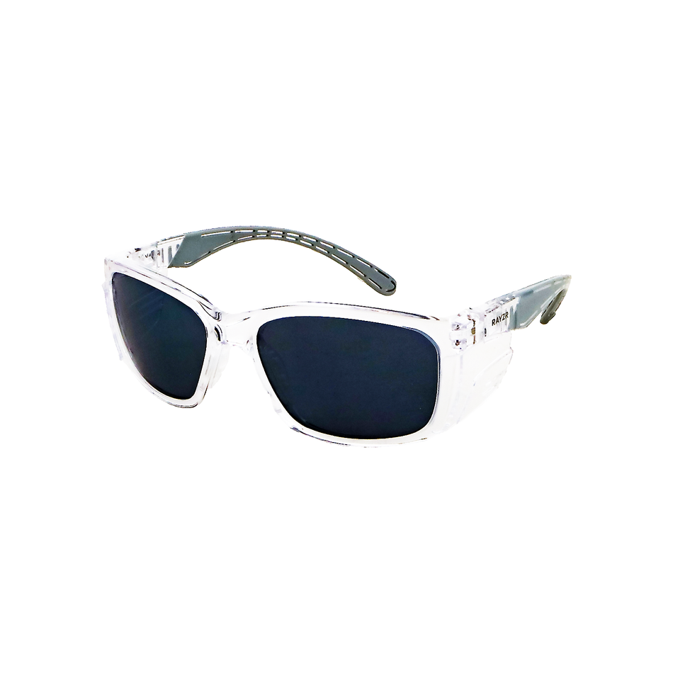 Maxisafe Rayzr Safety Glasses Clear Frame Smoke Lens