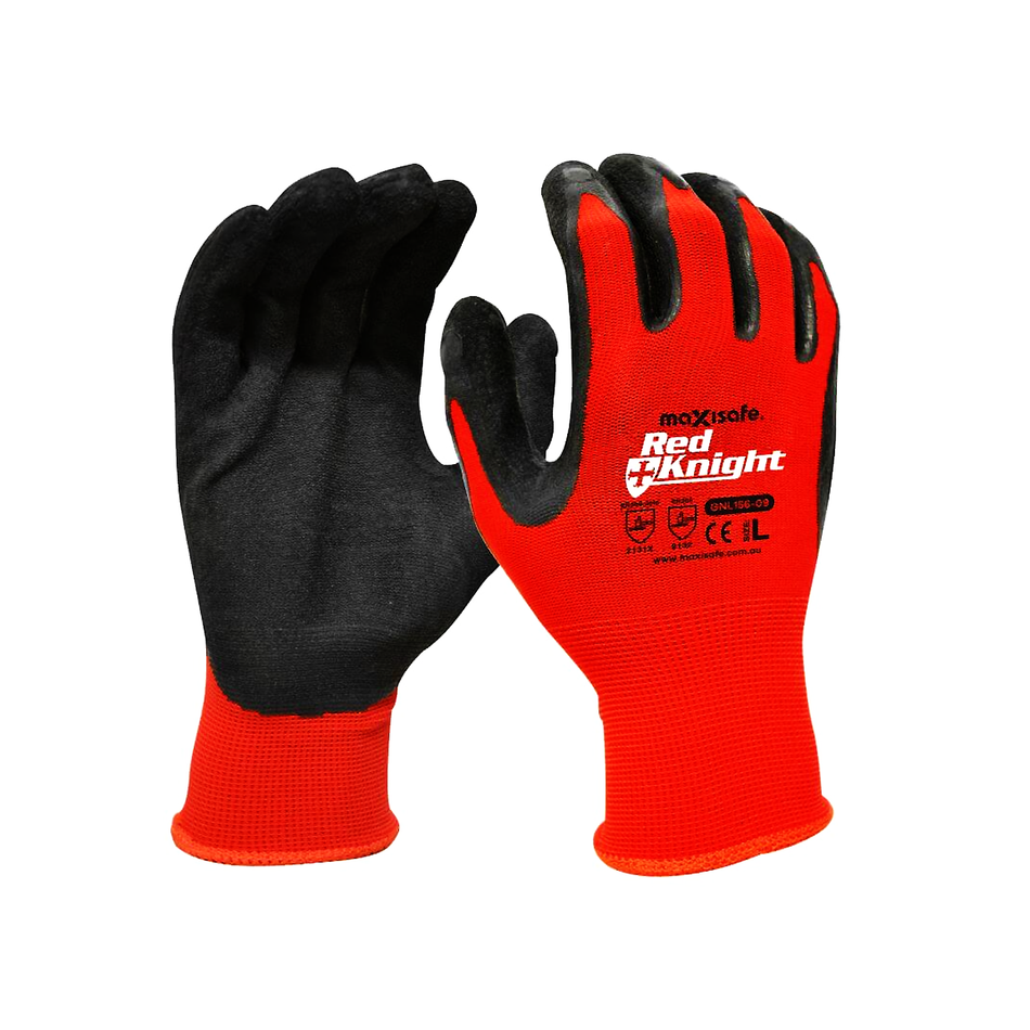 Maxisafe Red Knight Latex Gripmaster Glove