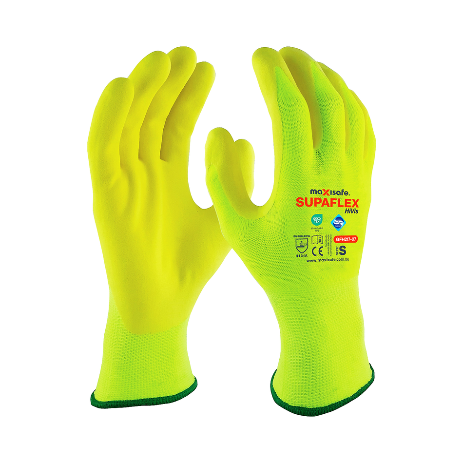 Maxisafe SupaFlex Hi-Vis Yellow Glove