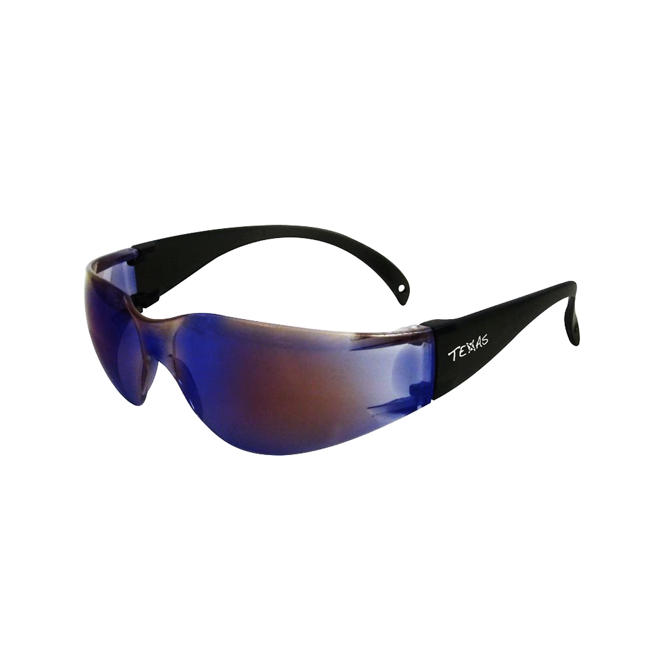 Maxisafe TEXAS Safety Glasses with Anti-Fog Blue Mirror Lens
