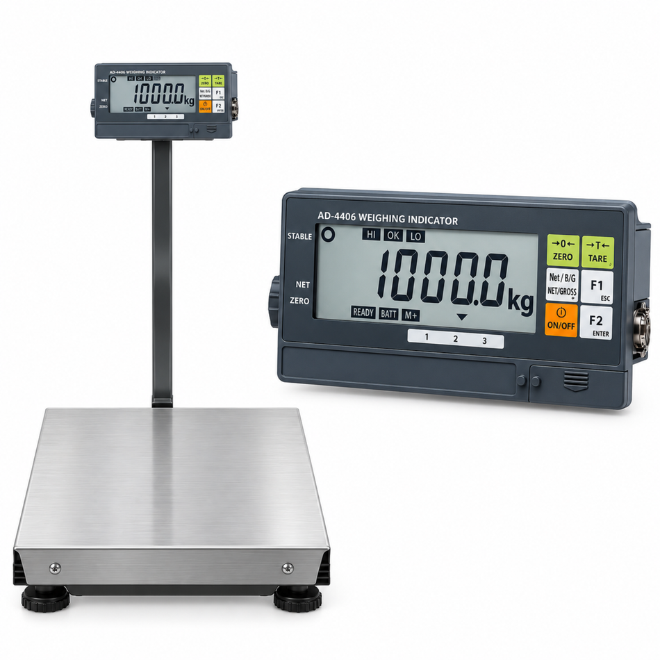 A&D AD-300KA4 High Capacity Platform Scale 300kg Capacity × 0.1kg Readability for Trade-Approved Industrial Weighing Applications