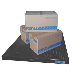 A&D AD-3000 Industrial Platform Scale 3000kg Capacity x 1kg Readability 1200 x 1200mm Trade Approved Painted Steel Pallet Scale for Industrial & Warehouse Weighing