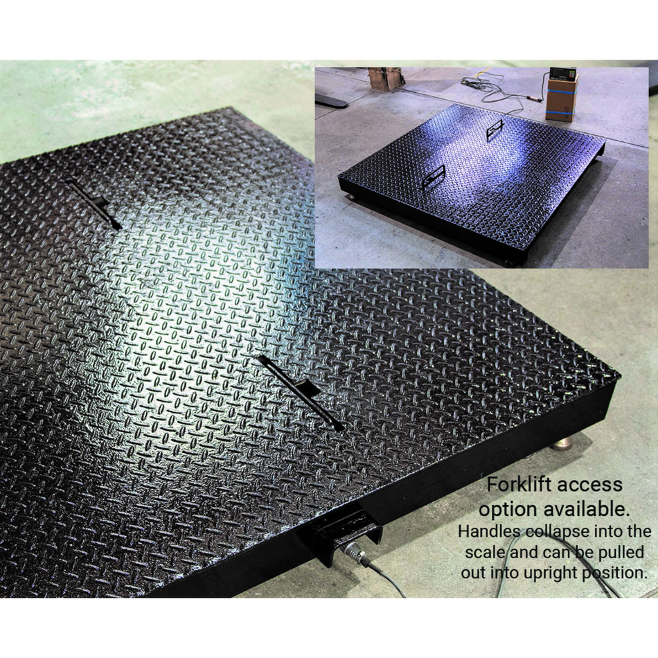 A&D AD-3000 Industrial Platform Scale 3000kg Capacity x 1kg Readability 1200 x 1200mm Trade Approved Painted Steel Pallet Scale for Industrial & Warehouse Weighing
