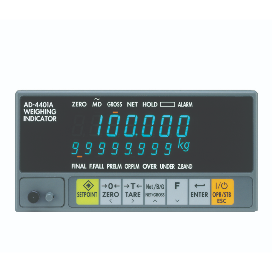 A&D AD-4401A High Speed Batching Indicator Trade Approved for Industrial Weighing and Process Control