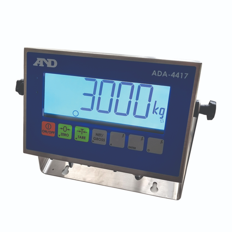 A&D ADA-4417 AC Power Stainless Steel Weighing Indicator IP69 Protection for Industrial Weighing Applications