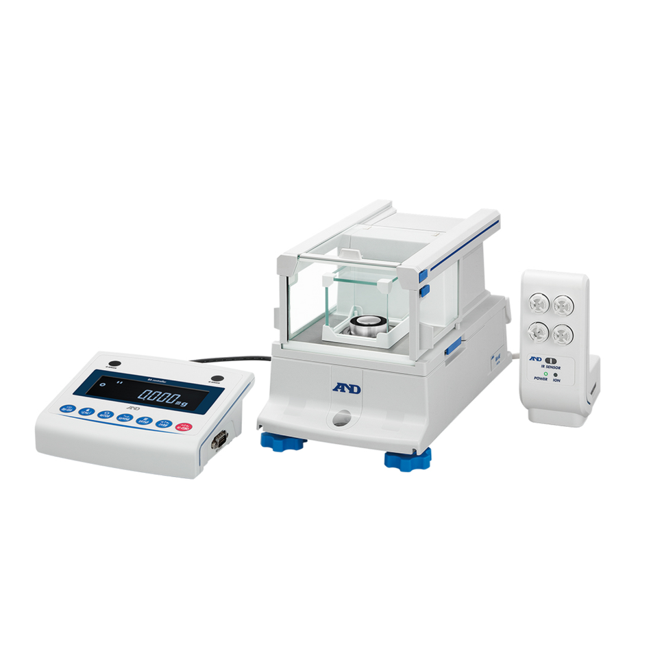 A&D BA-225TE Borealis Semi-Micro Analytical Balance 220g Capacity × 0.01mg Readability with Touchscreen and External Ionizer