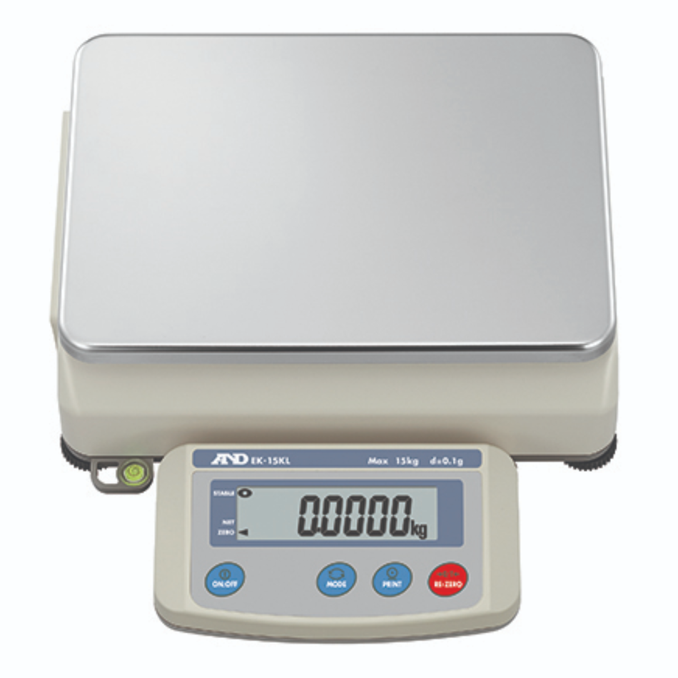 A&D EK-15KL High Capacity Precision Balance 15kg Capacity x 0.1g Readability for Laboratory & Industrial Weighing