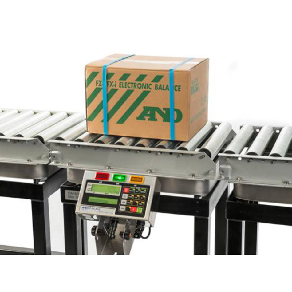 A&D EZI-Check BASIC Carton Checking System 30kg/60kg/150kg Capacity Gravity Roller Checkweigher for Production Lines & Carton Inspection