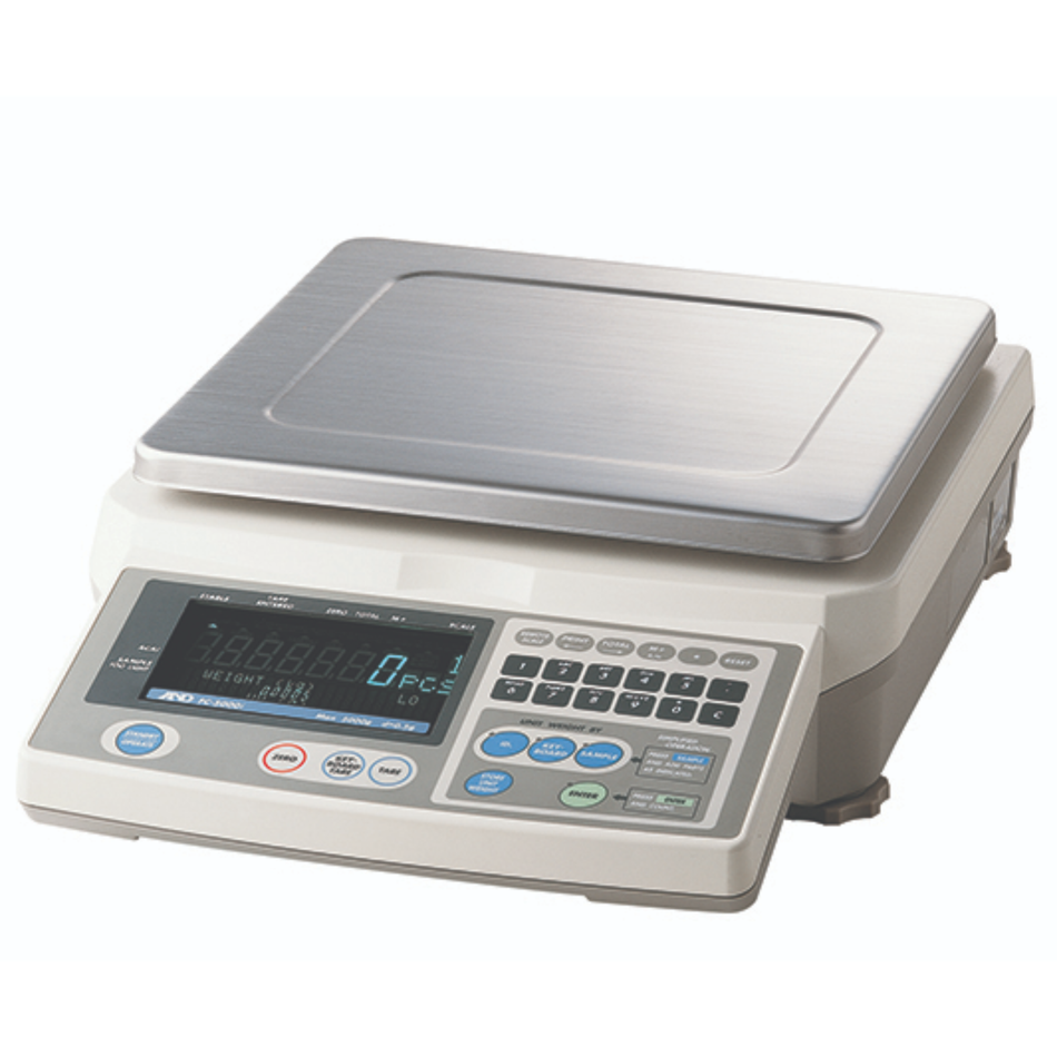 A&D FC-20Ki High-Resolution Counting Scale 20kg Capacity Precision Parts Counting for Manufacturing & Inventory Management Applications