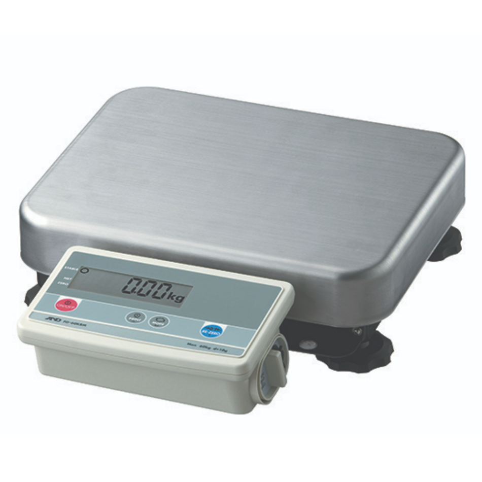 A&D FG-150KBM Platform Scale 150kg Capacity x 50g Readability with 300 x 380mm Pan for Industrial Weighing