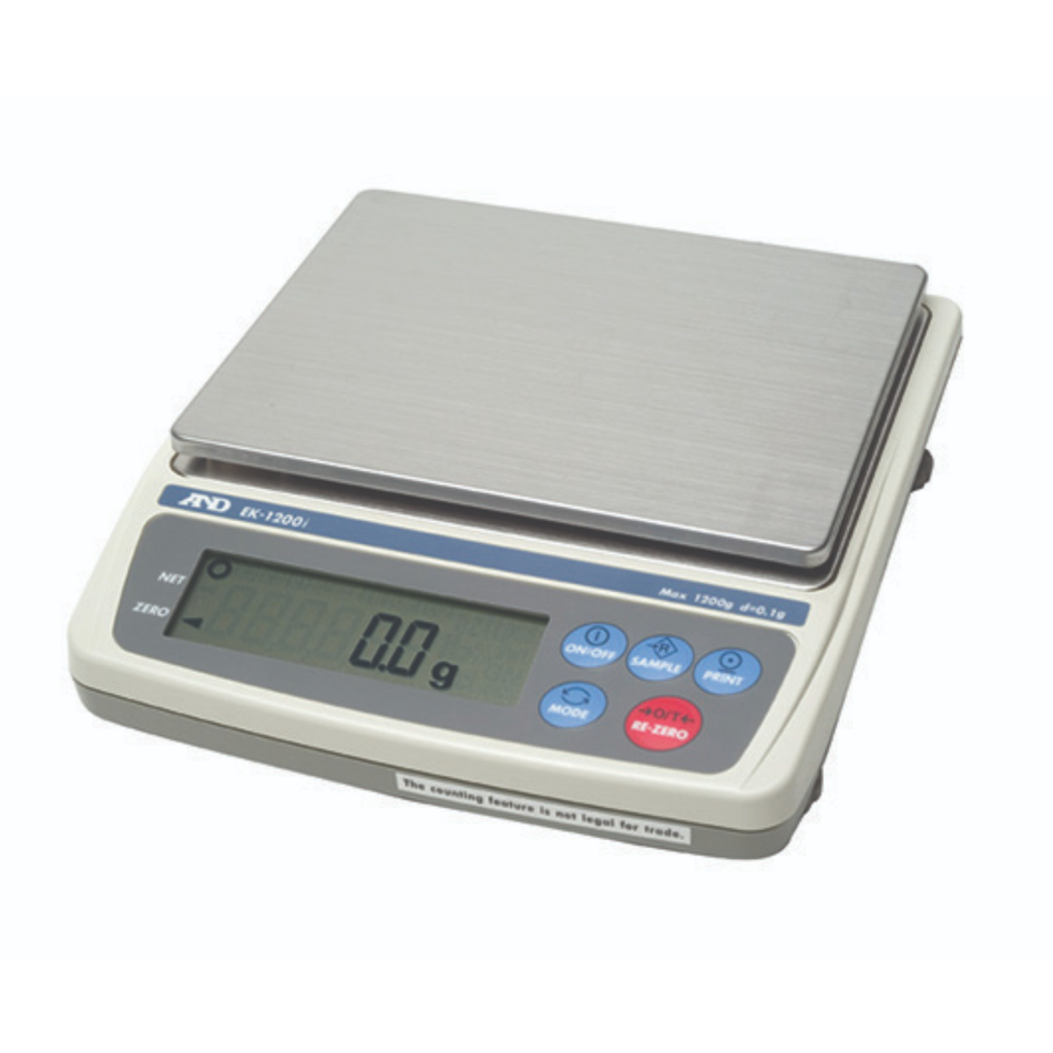 A&D EK-6100i Trade Approved Precision Balance 6000g Capacity x 1g Readability for Laboratory & Commercial Weighing