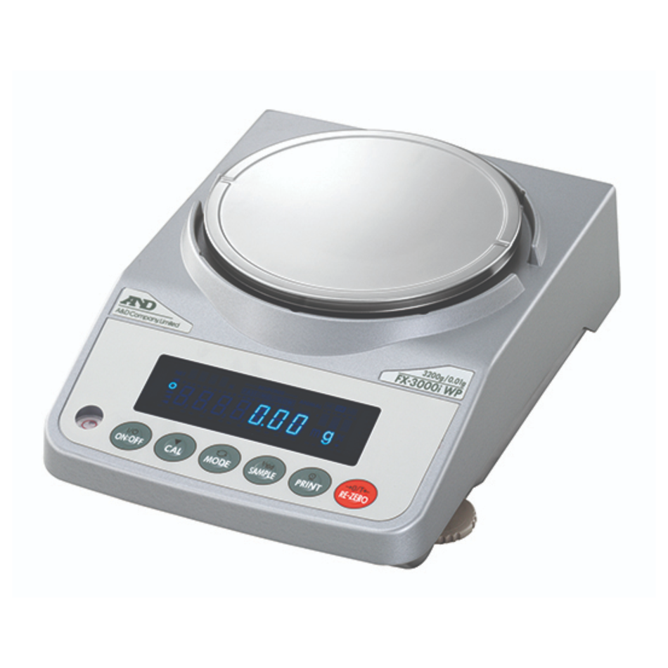 A&D FX-300iWP Waterproof Precision Balance 320g Capacity x 0.001g Readability IP65 Protection for Laboratory & Industrial Applications