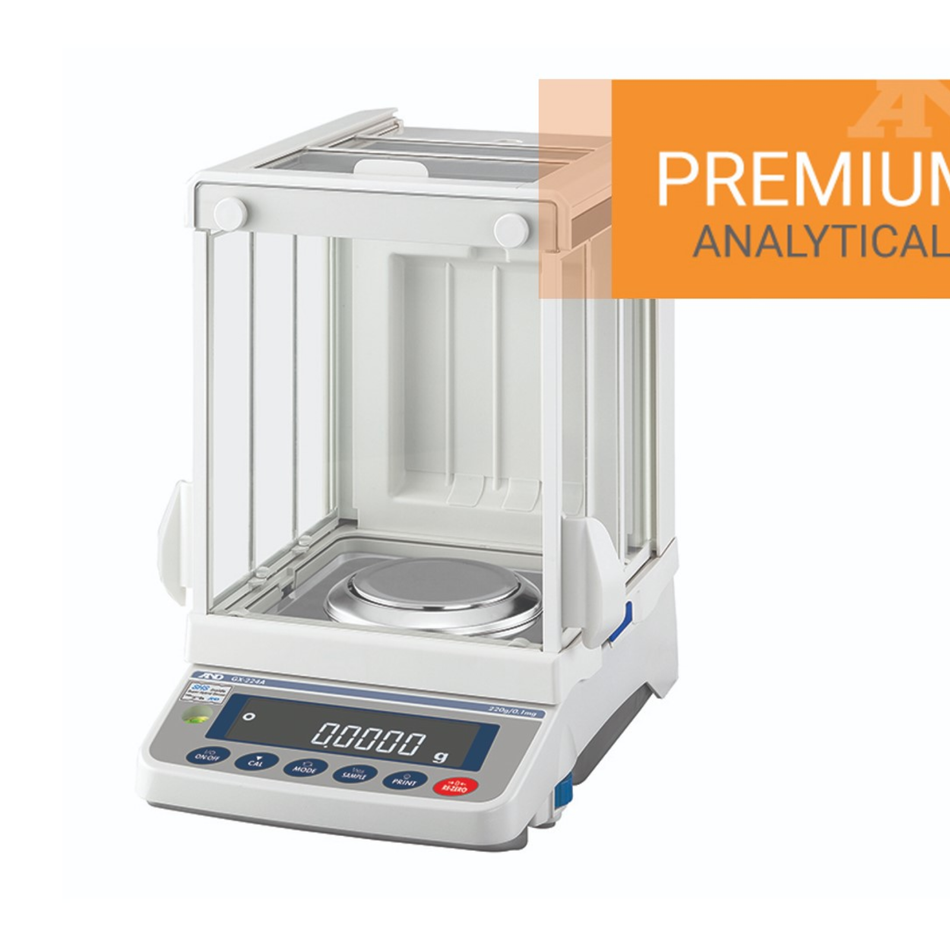 A&D GX-224A Analytical Balance 220g Capacity × 0.1mg Readability Precision Weighing for Laboratory & Research Applications