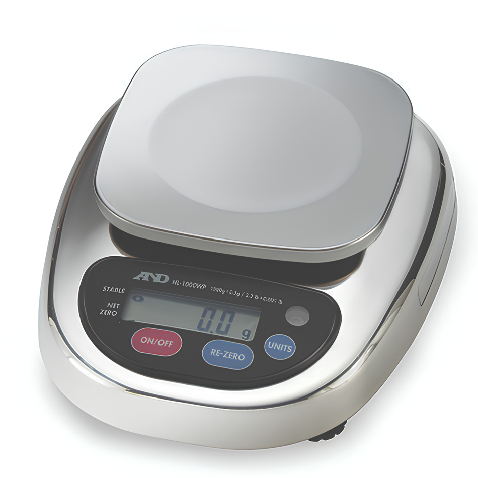 A&D HL-3000WP Catering Scale 3000g Capacity x 1g Readability for Food Preparation