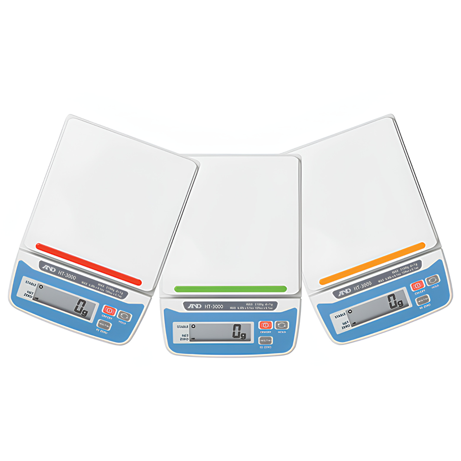 A&D HT-3000 Compact Scale 3100g Capacity x 1g Readability for Portable General Weighing