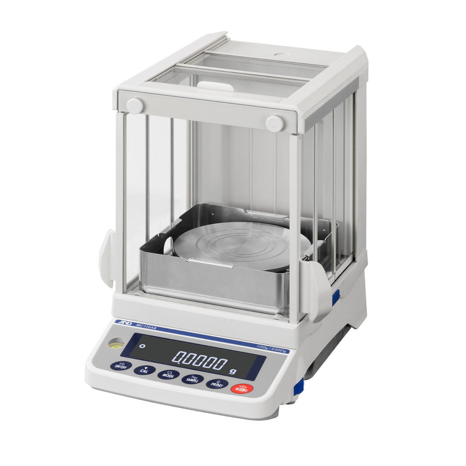 A&D MC-1104A Mass Comparator 1100g Capacity x 0.0001g Readability for Laboratory Calibration & Mass Verification