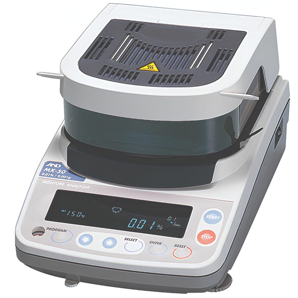 A&D MS-70 Moisture Analyser 71g Capacity x 0.0001g Readability for Low-Moisture Testing & Laboratory Quality Control