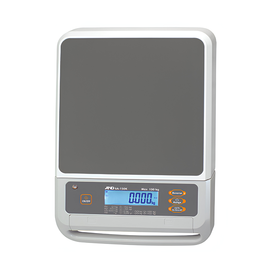 A&D SA-150K Portable Bench Scale 150kg Capacity x 0.01kg Readability for Portable High-Capacity Weighing