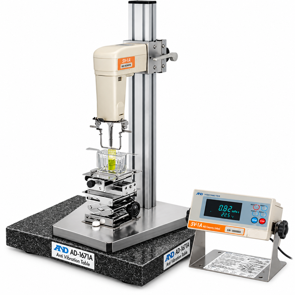 A&D SV-10A Vibro Viscometer 0.3 to 10000 mPa·s High Accuracy Viscosity Measurement for Laboratory Research