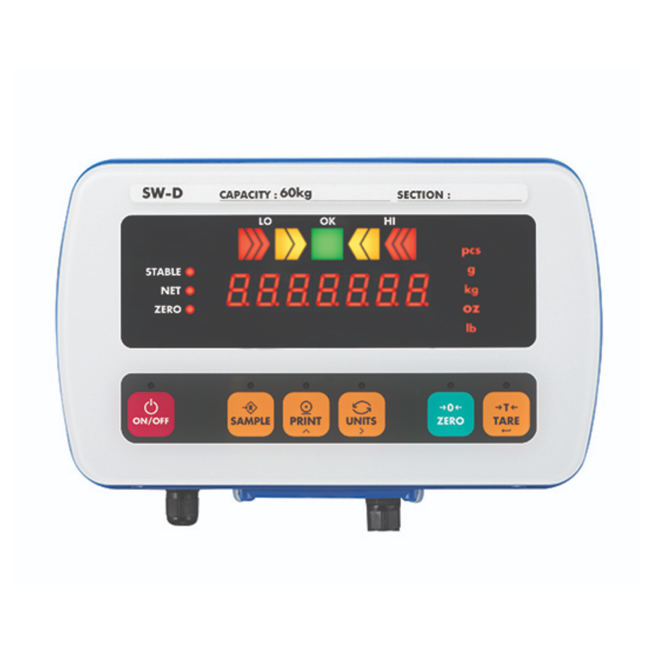 A&D SW-150KAL Super Washdown Scale 150kg Capacity x 50g Readability IP69K Protection for Industrial Applications
