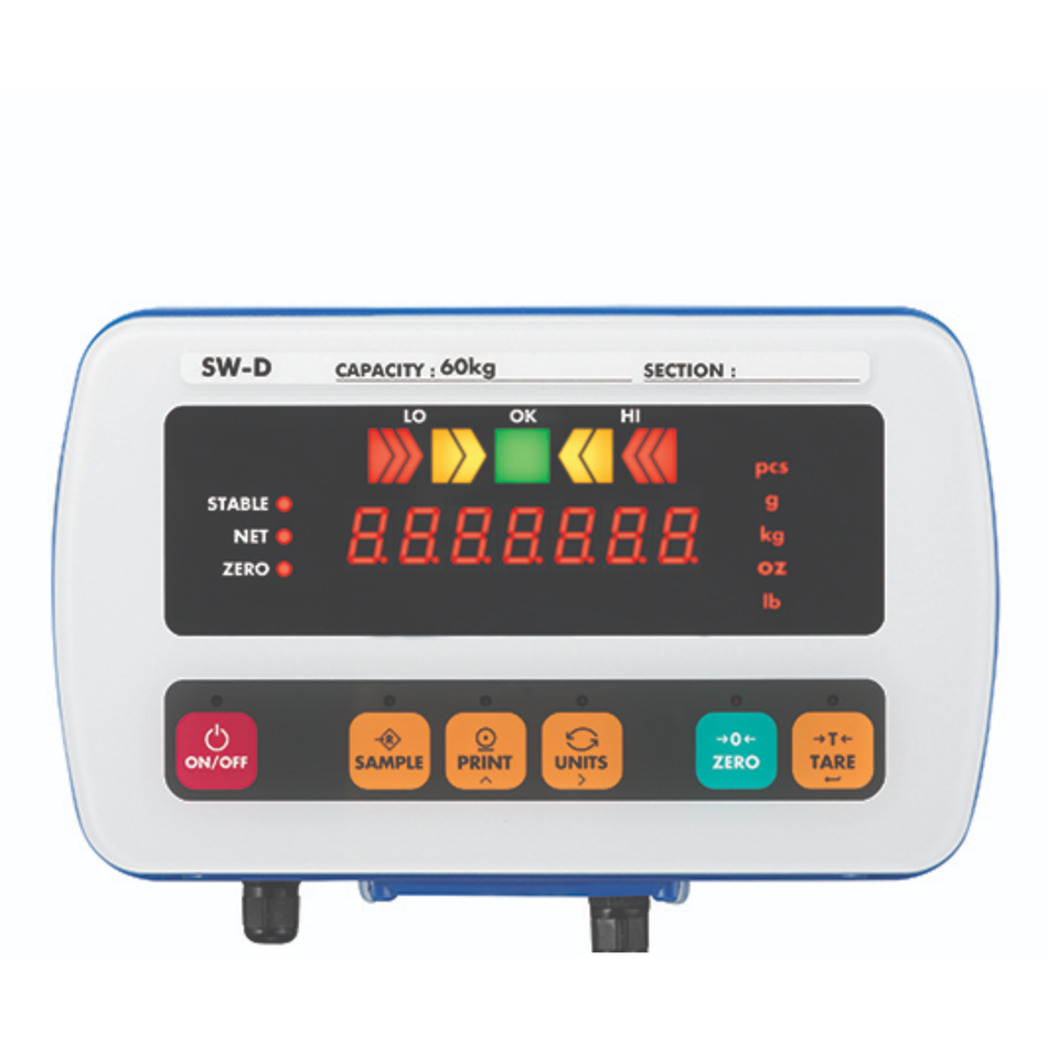 A&D SW-D IP-69K Super Washdown Indicator Waterproof Touch Key Indicator for Heavy Duty Industrial Weighing Applications