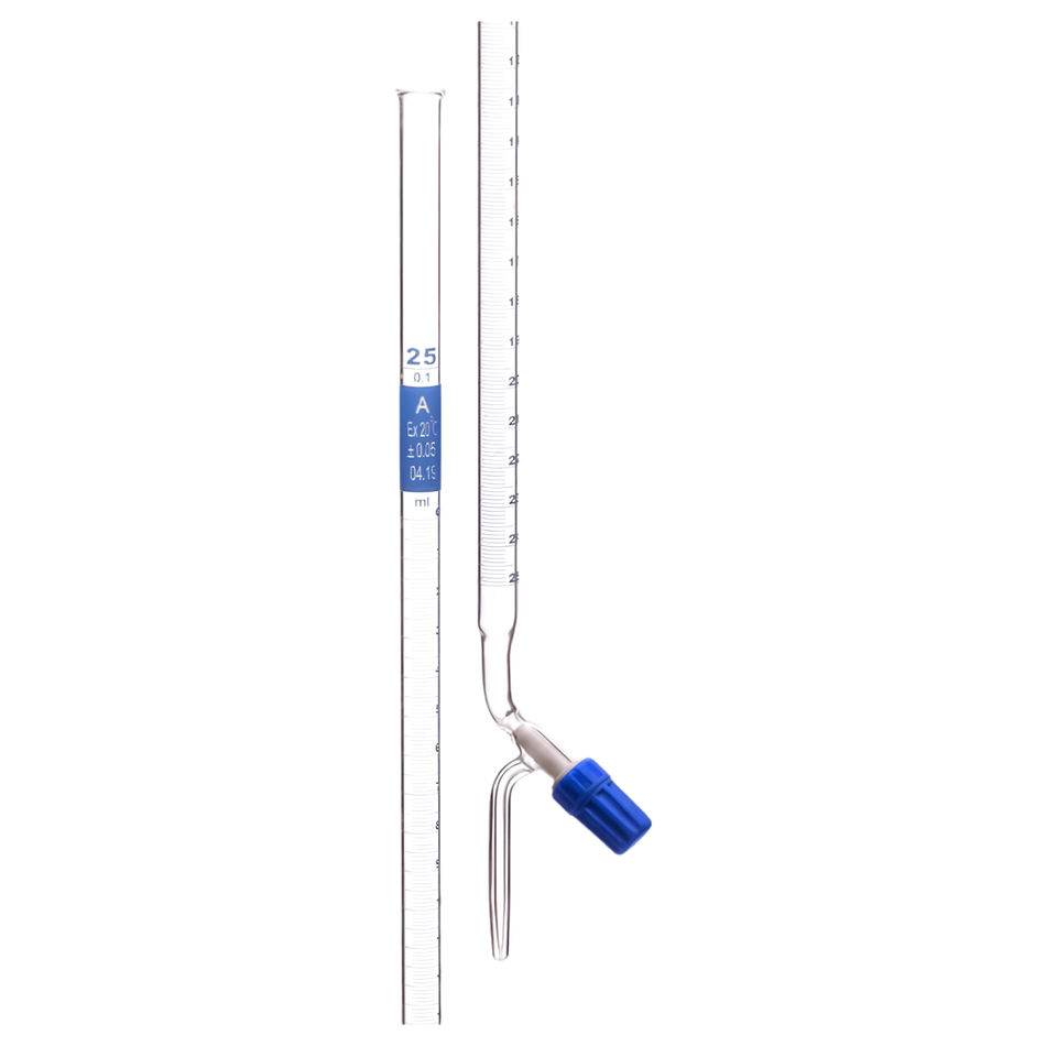 Burette With Screw Type, PTFE Needle Valve Stopcock (Rotaflow), ISO “Class A”