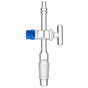 Adapter Cone to Flexible Tubing Straight Connection with Glass Stopcock