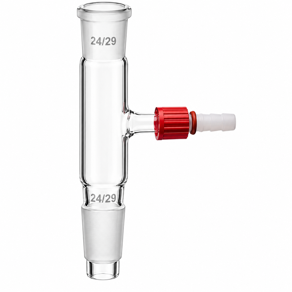 Adapter Socket to Cone with Side Arm and Screw Thread