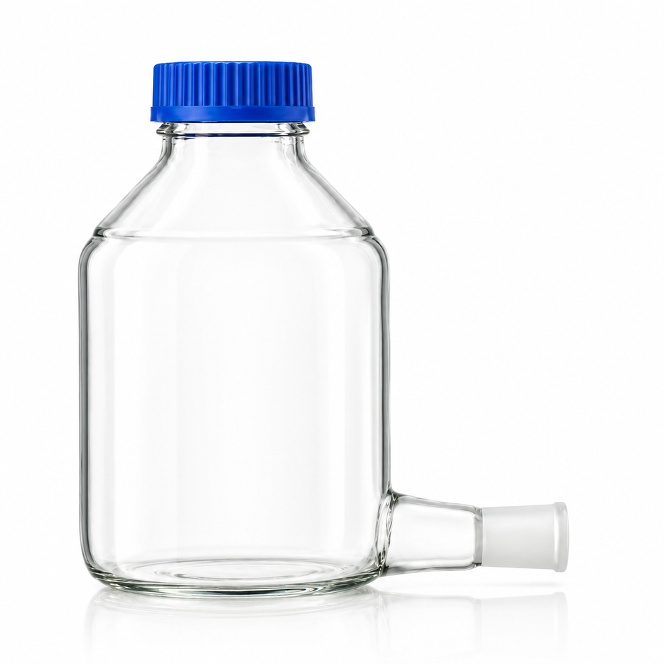 Aspirator Bottle with GL 45 Screw Cap and Socket at Bottom
