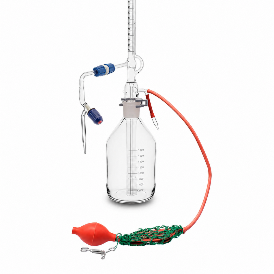 Automatic Zero Burette With PTFE Needle Valve Stopcock (Rotaflow), ISO “Class A”