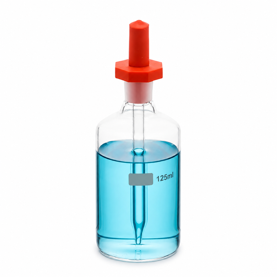 Bottle, Dropping Bottles with Rubber Teat, PP Stopper & Glass Dropper (Clear)