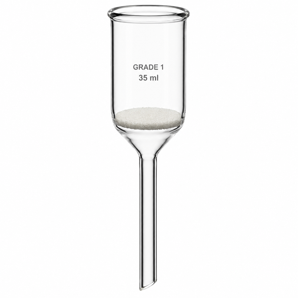 Buchner Funnel Borosilicate Glass With Sintered Disc