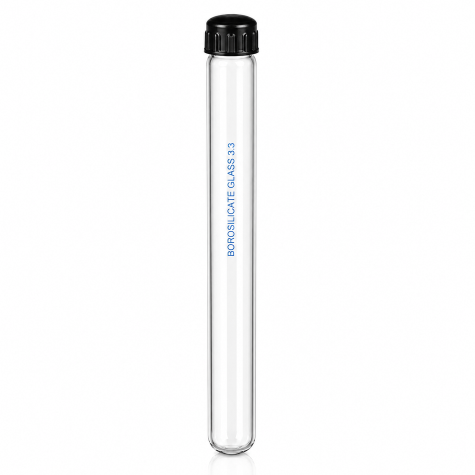 Culture Tube, Media – Flat Bottom with Screw Cap